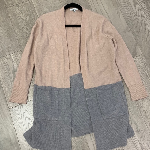 Madewell two tone long duster cardigan. - Picture 1 of 2